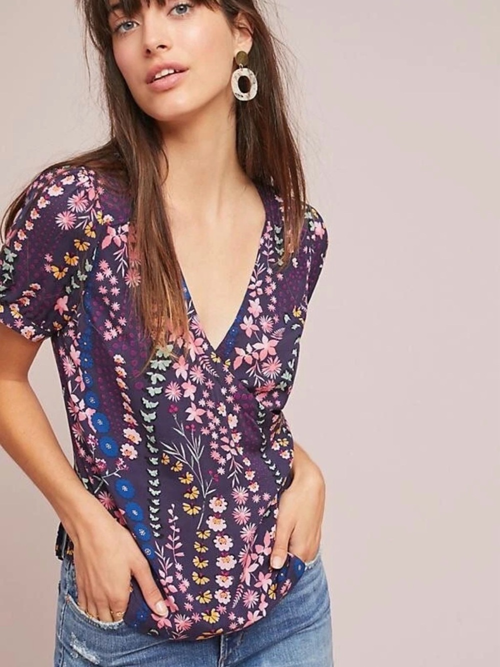 Anthropologie Wrap Top